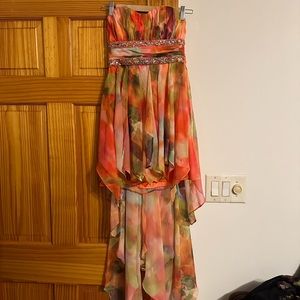 🧚🏼‍♀️ Fairycore Hi Lo strapless chiffon dress